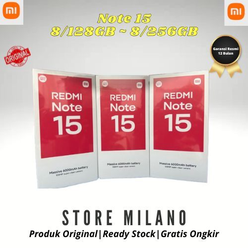 Xiaomi Redmi Note 15 4G {8/128GB} {8/256GB} | Batterai 6000Mah | Garansi Resmi