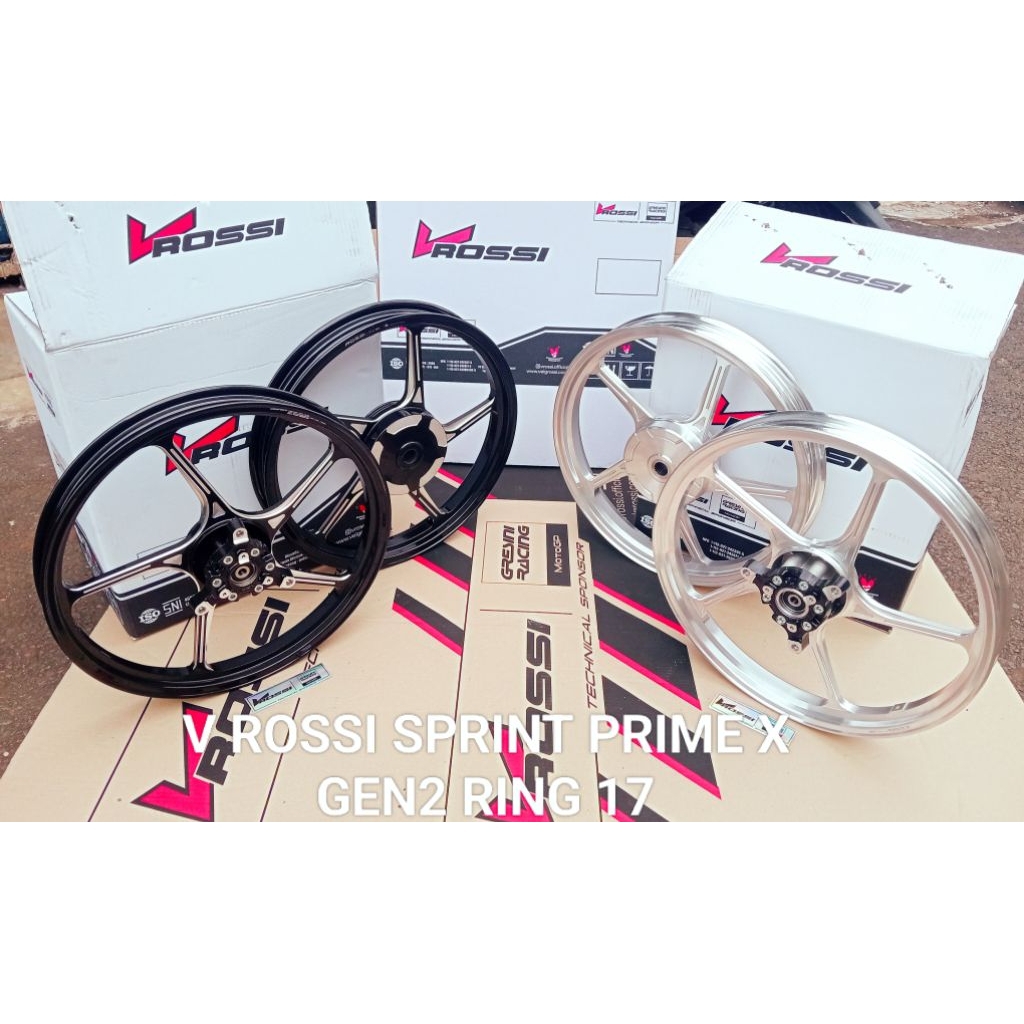 VELG/PELAK RACING V ROSSI SPRINT PRIME RING 17 MODEL AK55 PNP AEROX OLD 155/AEROX NEW 155 ASLI V ROS