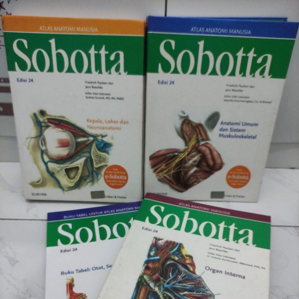 Atlas Anatomi Manusia Sobotta - Set Lengkap 4 Buku, Ilustrasi Menarik, Bahasa Indonesia