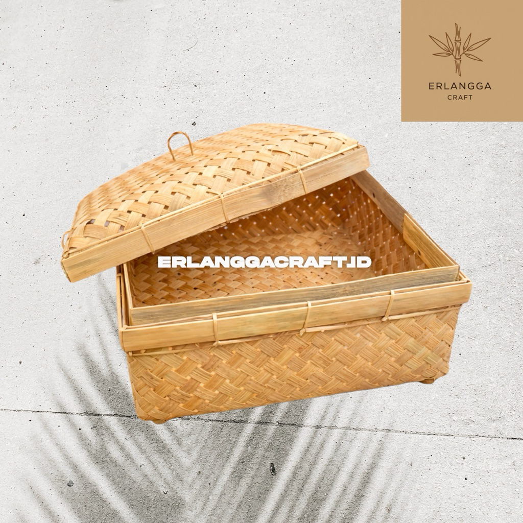 Sokase Besek Bambu Kotak 30 cm | Sokase Besek Bambu Tradisional Estetik