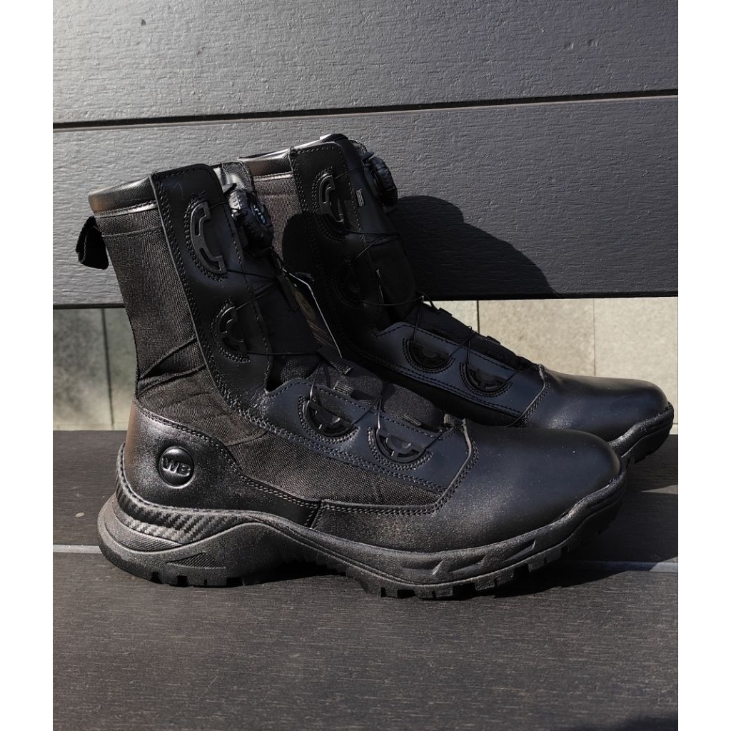 langsung di kirim  tanpa PO Sepatu PDL TNI Polri Tactical webest Extrack Tali Putar - Kulit Asli, Ny