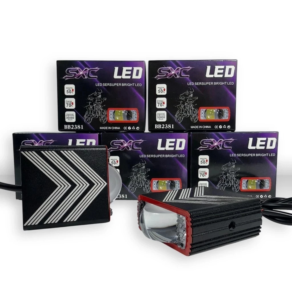 Lampu LED Mini Laser Slim  S1 SXC 4 Mode Flash Kuning Putih Waterproof