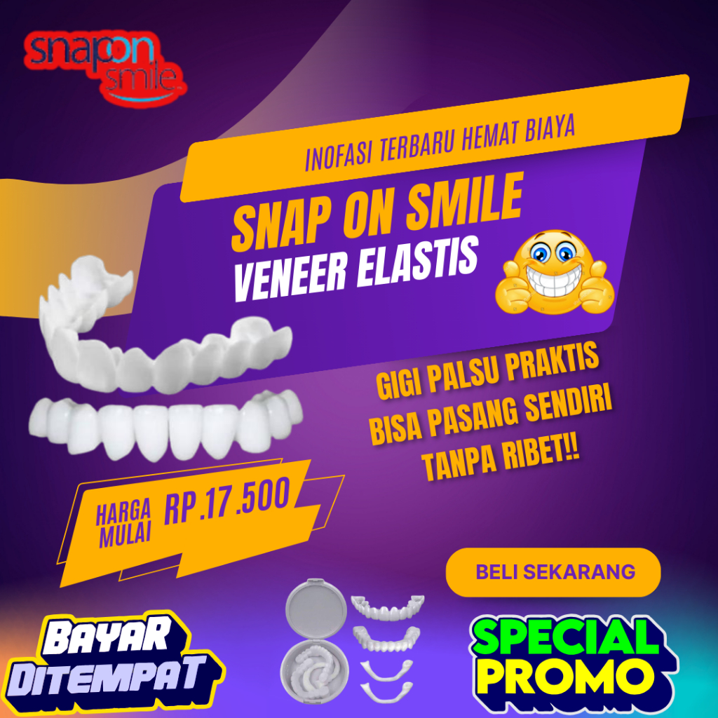 Gigi Palsu Veneer Gigi Instan Snap On Smile 1 Set Atas Bawah Perapi Pemutih Gigi Renggang Berantakan