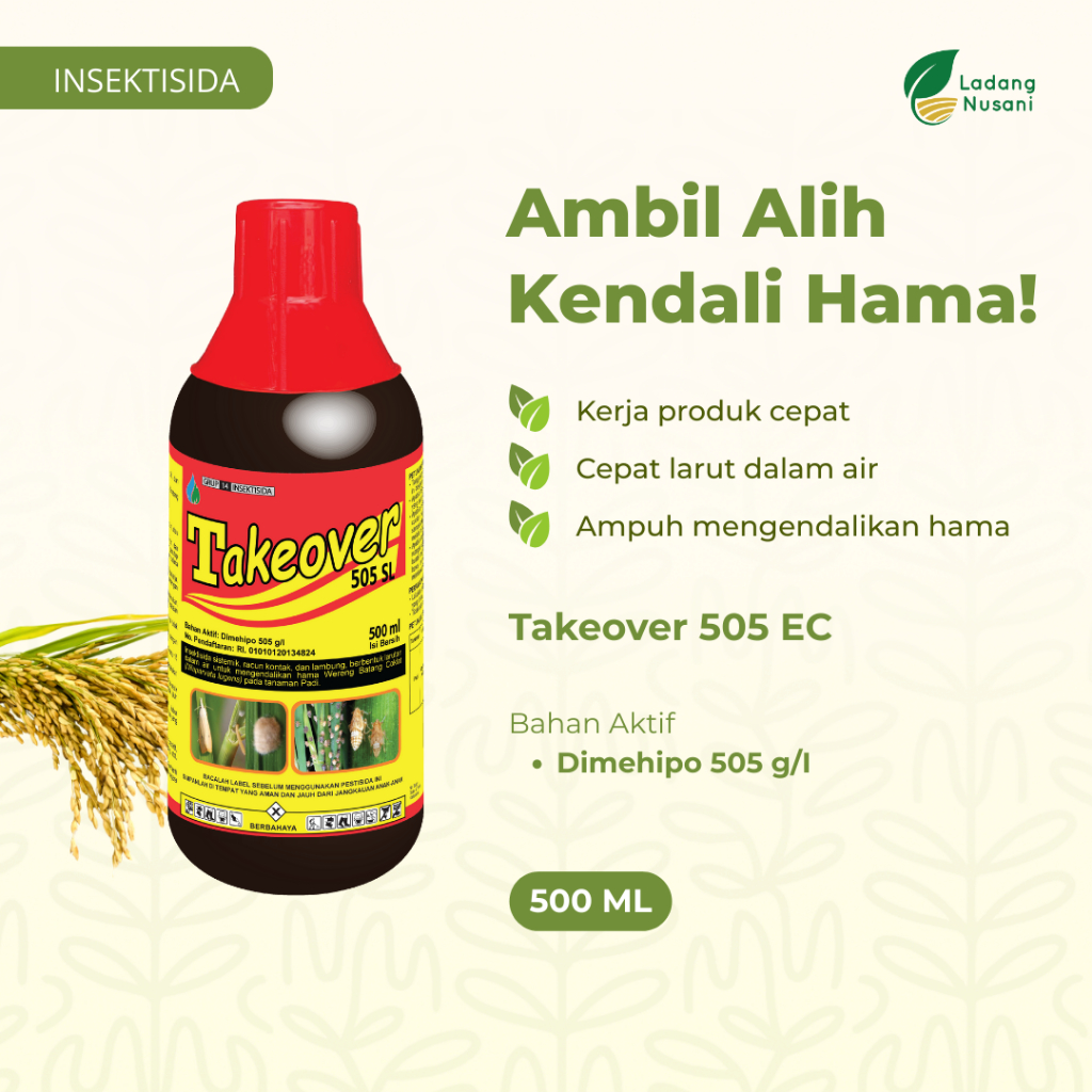 Mahakam TAKEOVER 505 SL 500 ml – Insektisida Tanaman Padi dari Wereng Batang Coklat