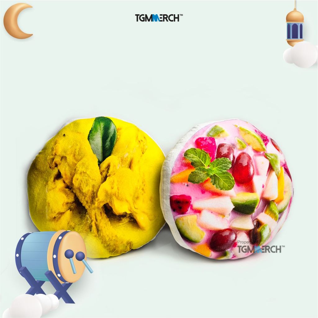 TGM MERCH - Bantal Boneka motif Makanan Lebaran | Edisi Ramadan