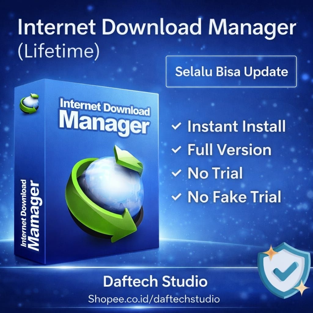 IDM Internet Download Manager PAKAI NAMA SENDIRI - Lifetime pro aplikasi