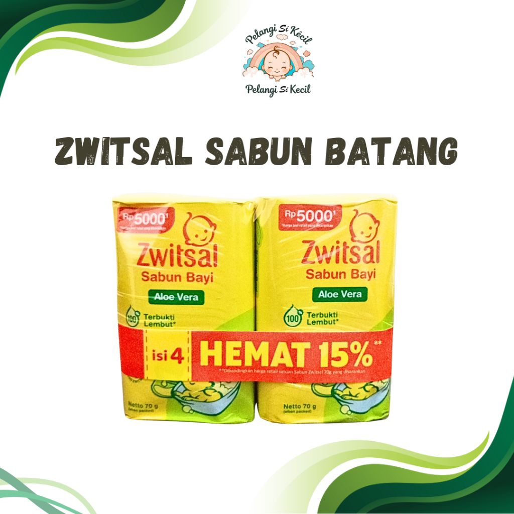Zwitsal Sabun Batang Bayi paket isi 4 Hemat 15%