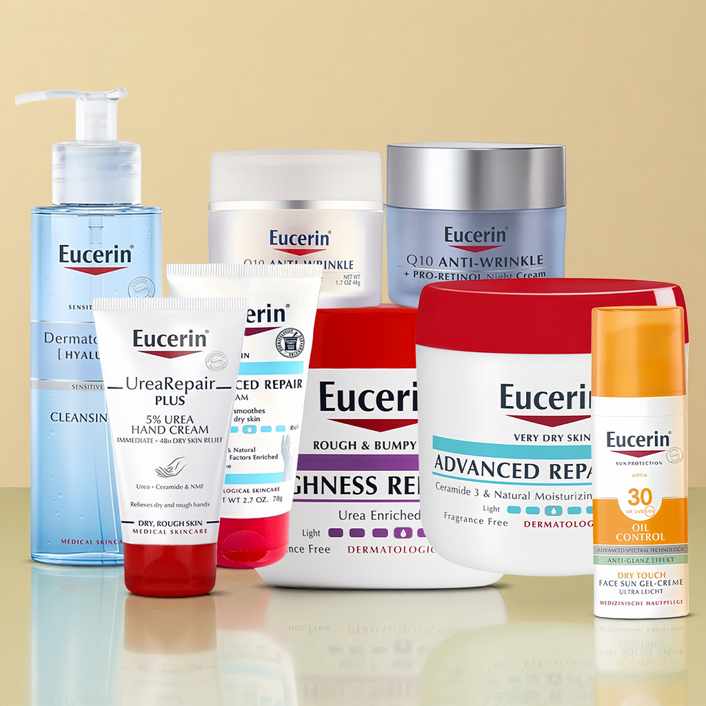 Eucerin advanced repair cream 454g / roughness relief  cream 454g / Oil Control sun gel-creme 50ml /