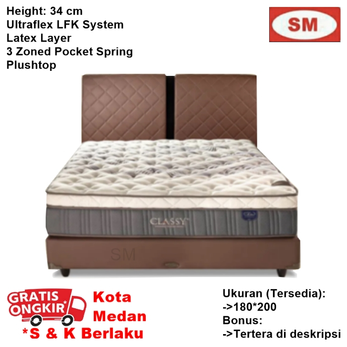 MATRAS CLASSY - ELITE SPRINGBED - (MATRAS SAJA) - 180 x 200