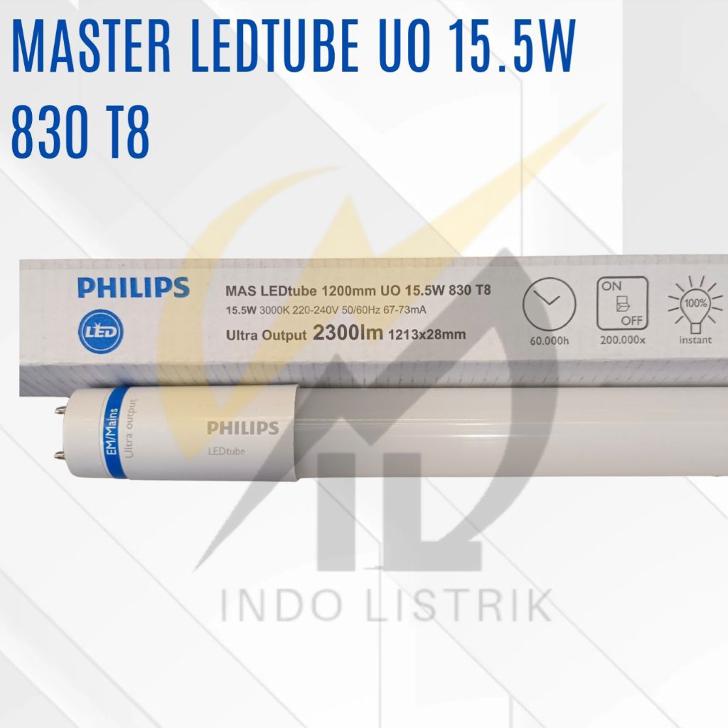 Lampu Philips TL Led 15.5w 3000K / Lampu Philips Master Led Tube UO 15.5w 830 T8 Kuning