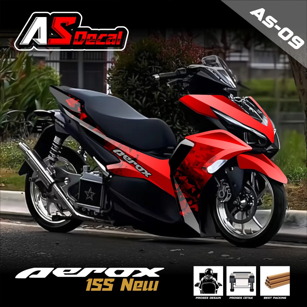 (BISA COD) Decal Sticker Full Body Yamaha Aerox NEW - Stiker Decal Aerox NEW Full Body AS.09