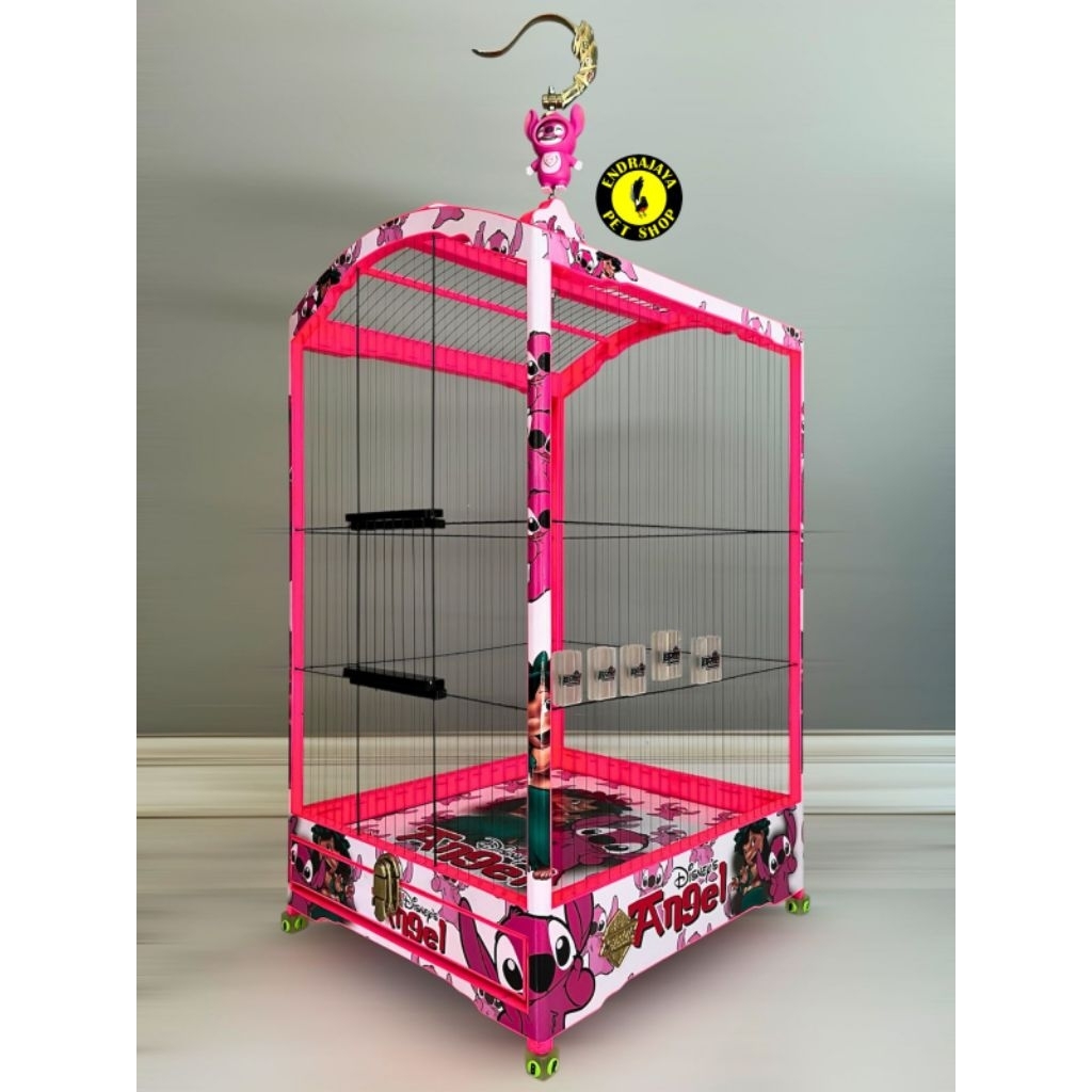 FULL SET BRO SANGKAR SANGKAR KENARI 38 X 43 CM RUJI SENAR ANGEL