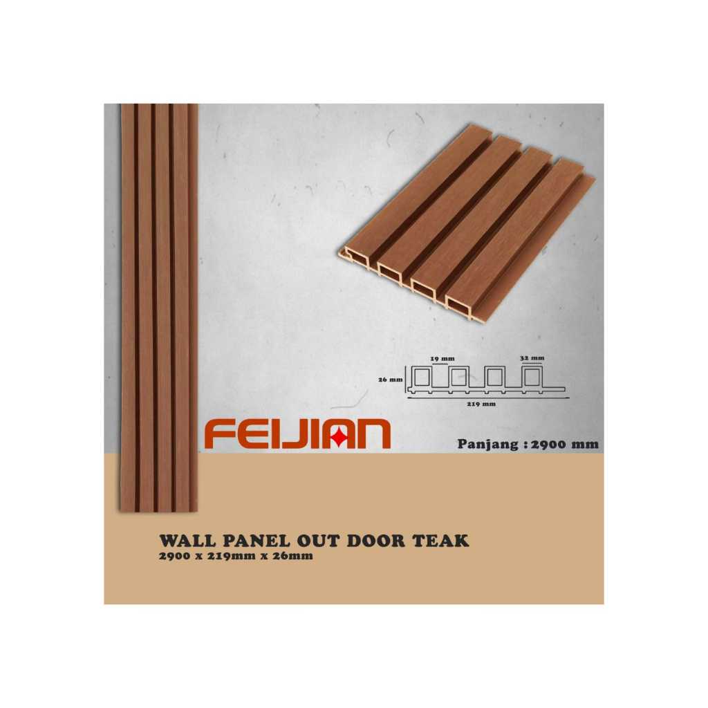 WPC Dinding outdoor exterior | cladding motif kayu