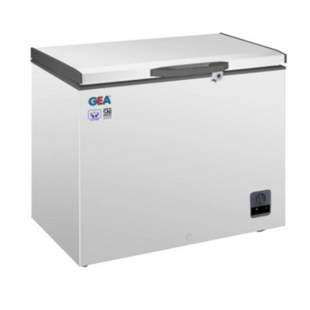 GEA Chest Freezer AB-208-R 200 Liter Kapasitas Besar dengan Thermometer Digital & Lampu Interior Beb