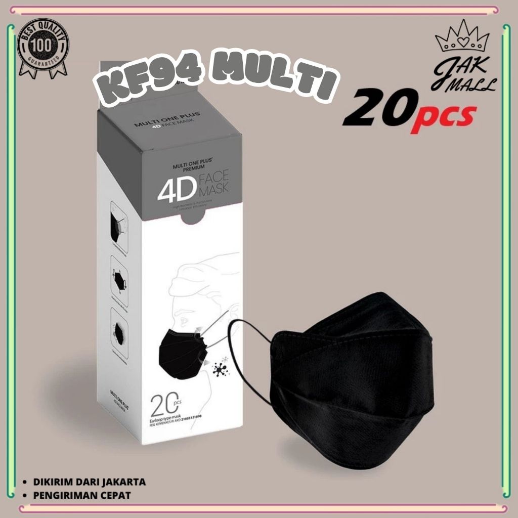 Masker KF94 EVO 4D Alkindo Med Pluss Plusmed 1 Box 20pcs JM