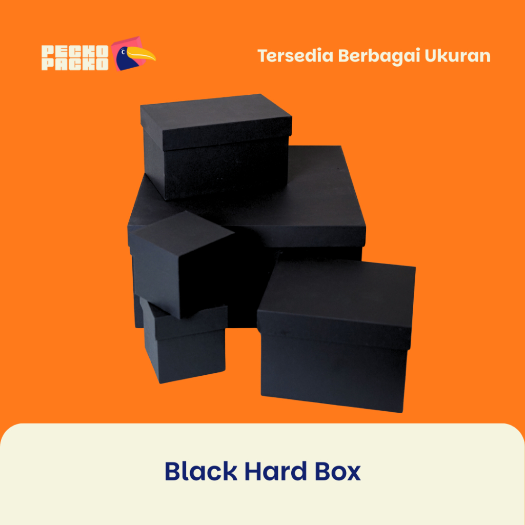 Kotak Hadiah Hard Box Warna Hitam - Premium Gift Box Eksklusif Mewah Untuk Hampers