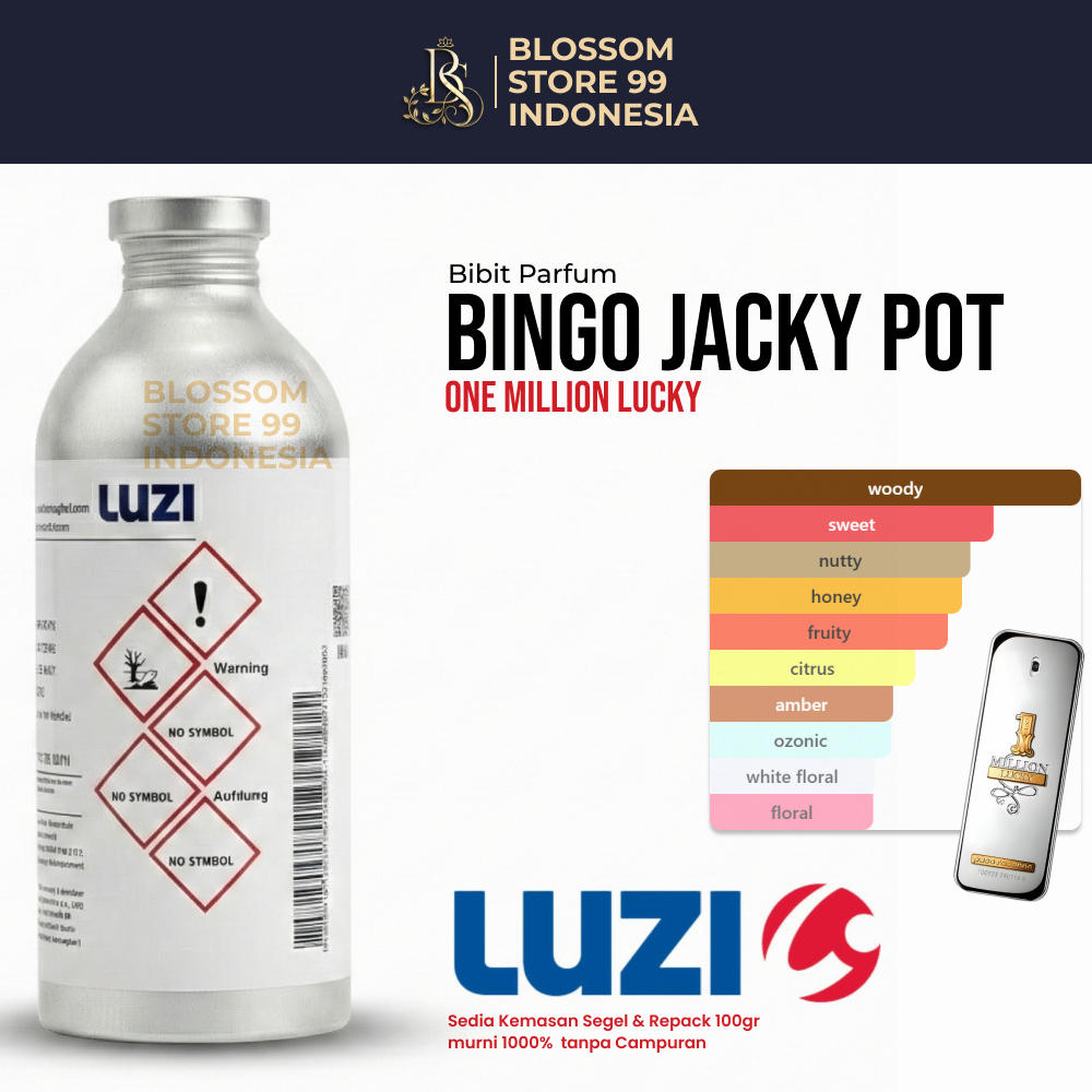 BINGO JACKYPOT LUZI - BIBIT PARFUM - INSPIRED 1 MILLION LUCKY - SEGEL & REPACK 100G & 500G