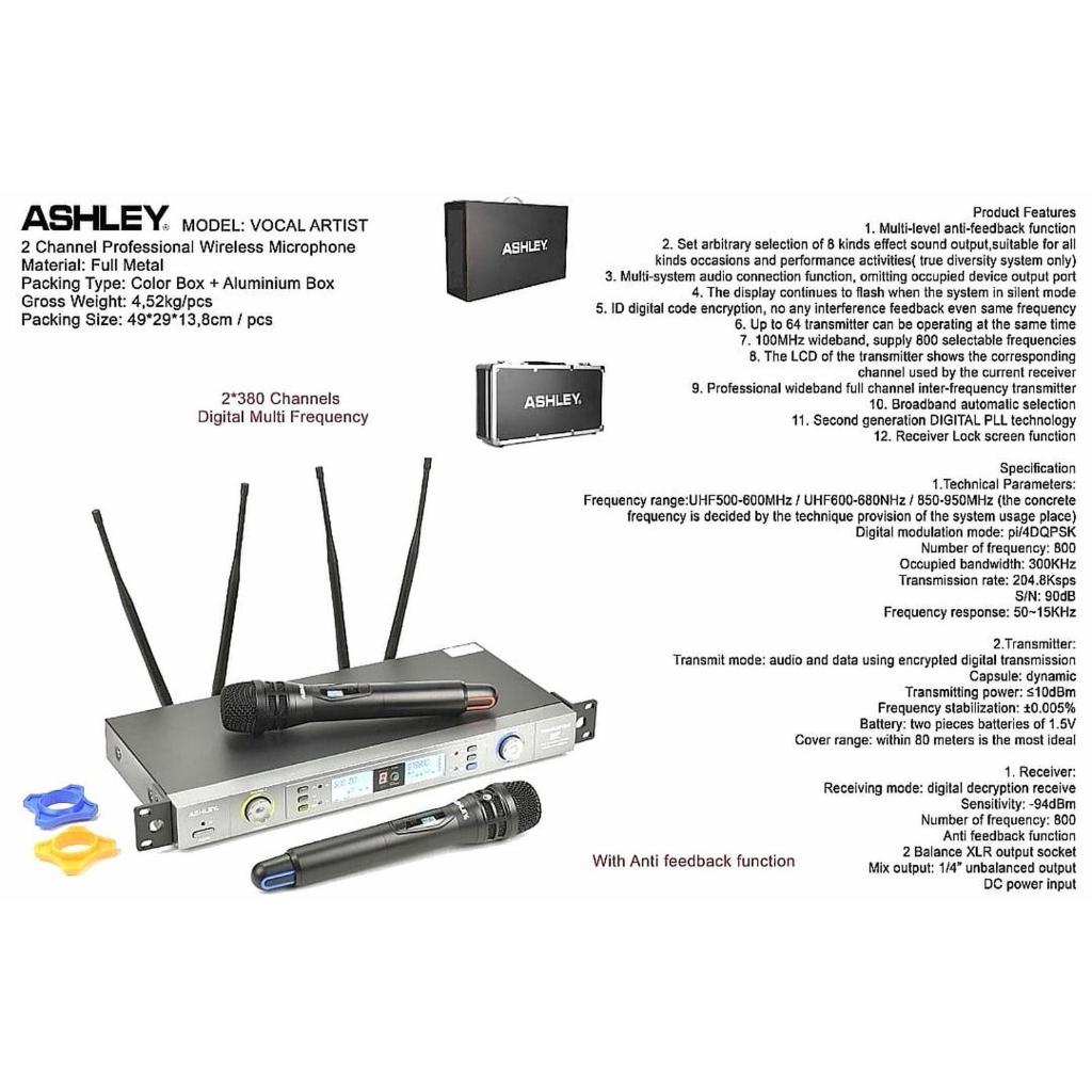 IC WIRELESS ASHLEY VOCAL ARTIST FREE KOPER 4 antena ( HANDHELD ) ORIGINAL