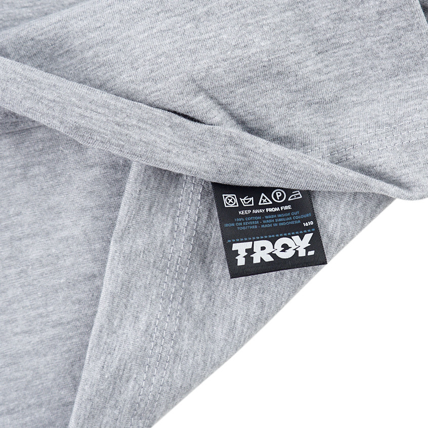Troy Company Tshirt Grey Misty Erase - Kaos Lengan Pendek Kaos Abu Misty MTD 3254