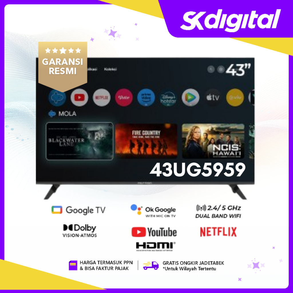 TV Polytron 43UG5959 4K UHD Smart TV 43 Inch PLD 43UG5959