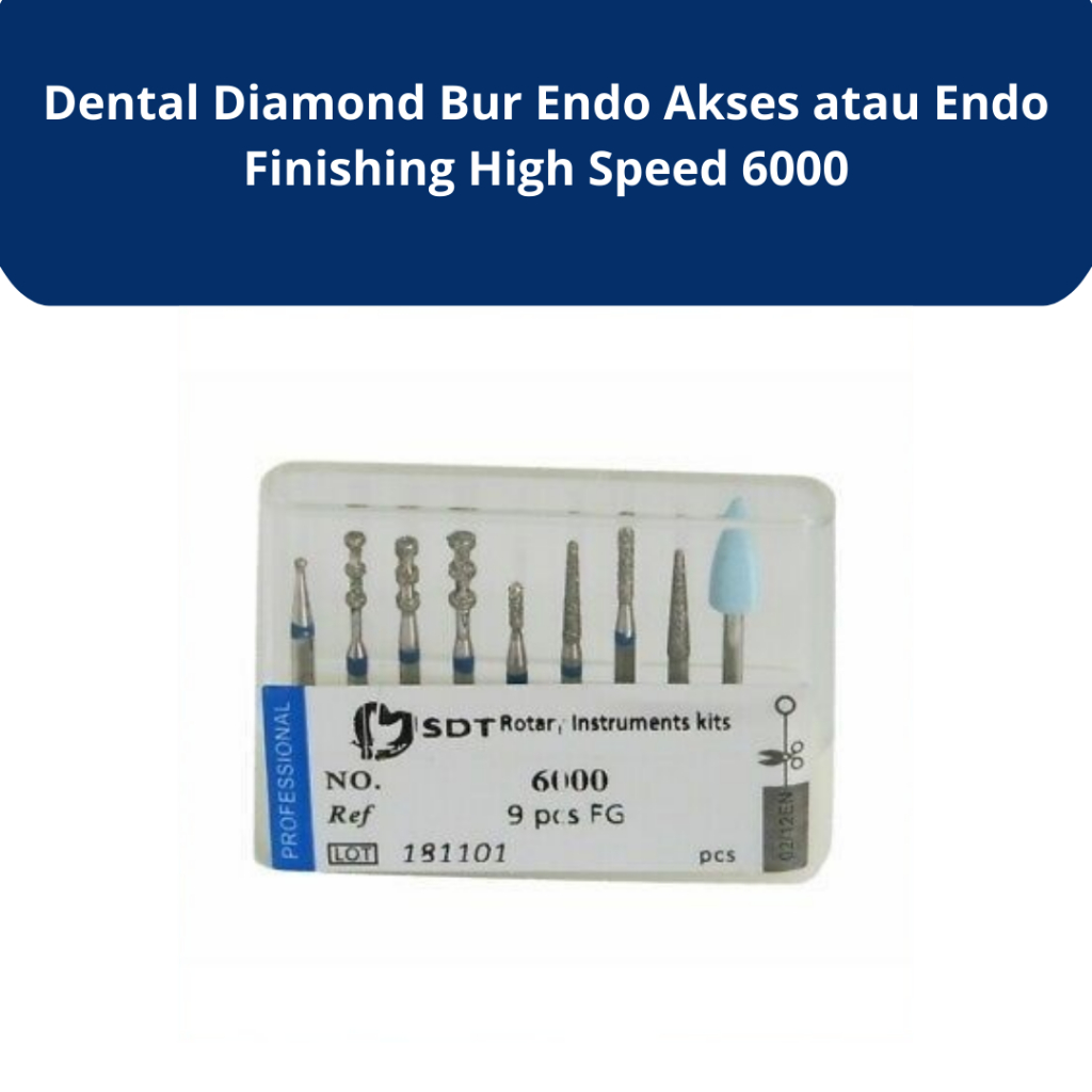 Dental Diamond Bur Endo Akses atau Endo Finishing High Speed 6000