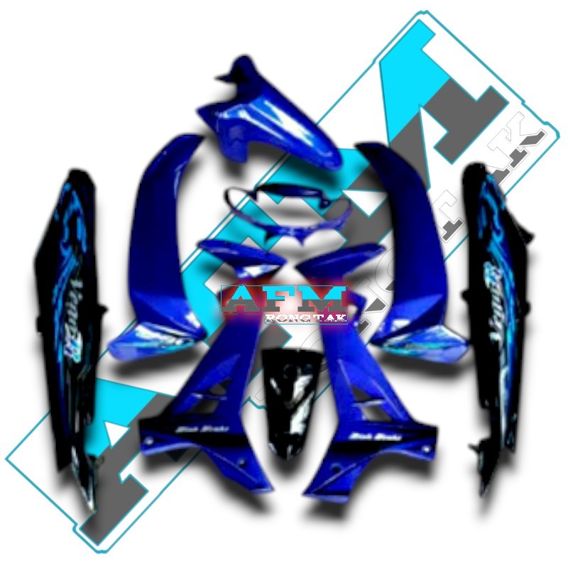 PROMO cover bodi set vega r new full set halus bodi motor yamaha vega r new biru hitam TERMURAH