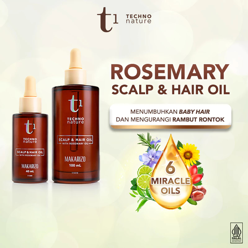 MAKARIZO T1 Techno Nature Rosemary Scalp & Hair Oil ( Rosemary Oil )