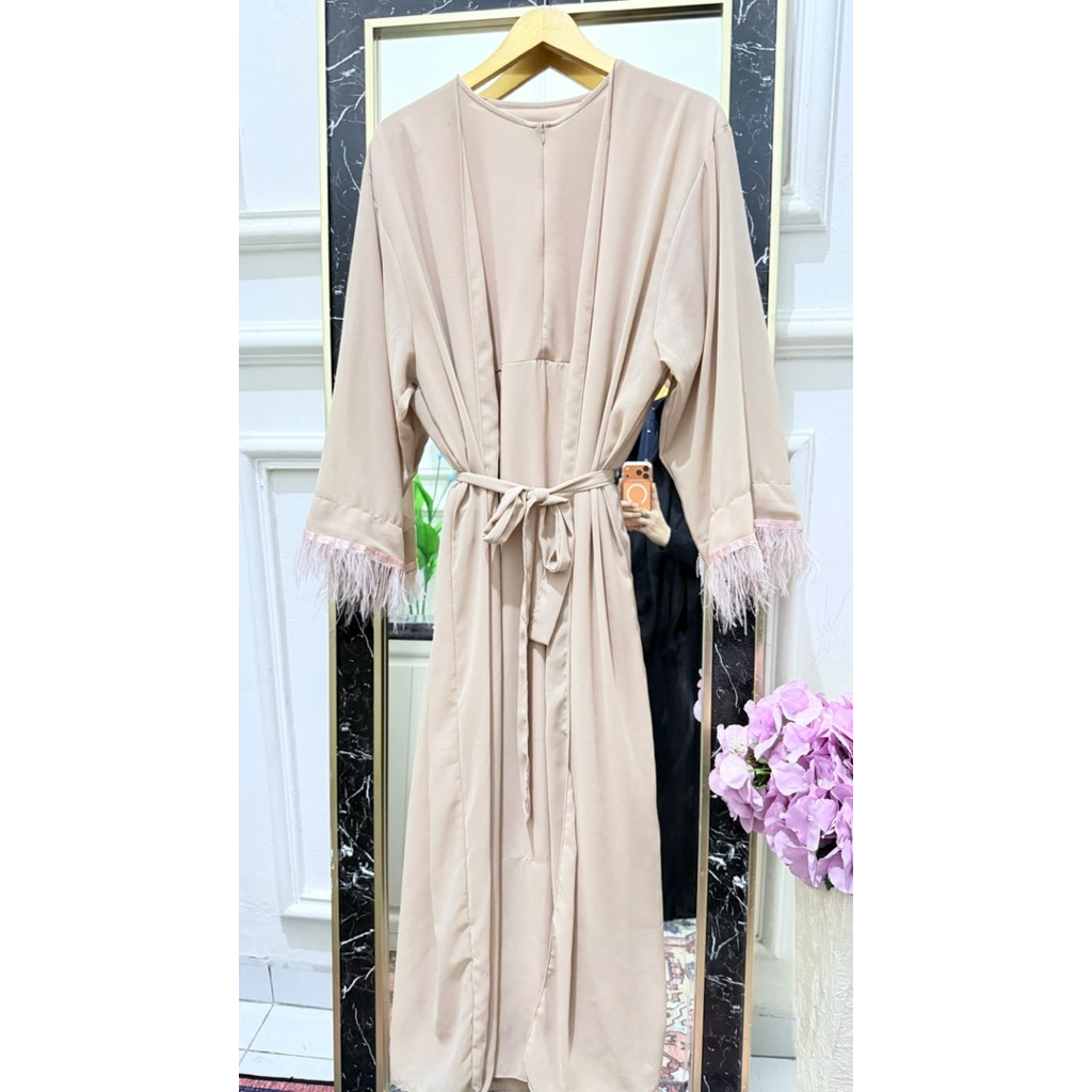 CARDIGAN ABAYA BULU BULU