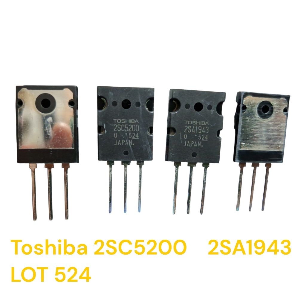 transistor final toshiba 2SA1943 2SC5200 LOT 524