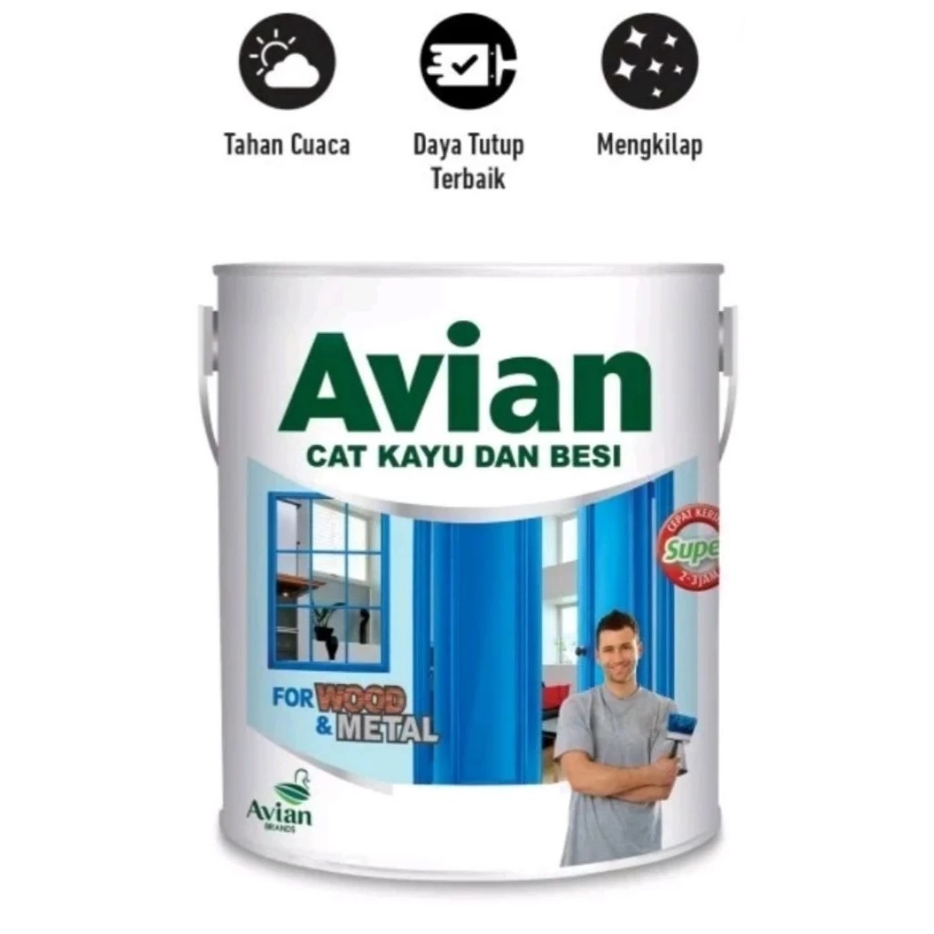 Avian 0.5 Kg - 0.45L Cat Kayu dan besi - Avian High Gloss Enamel