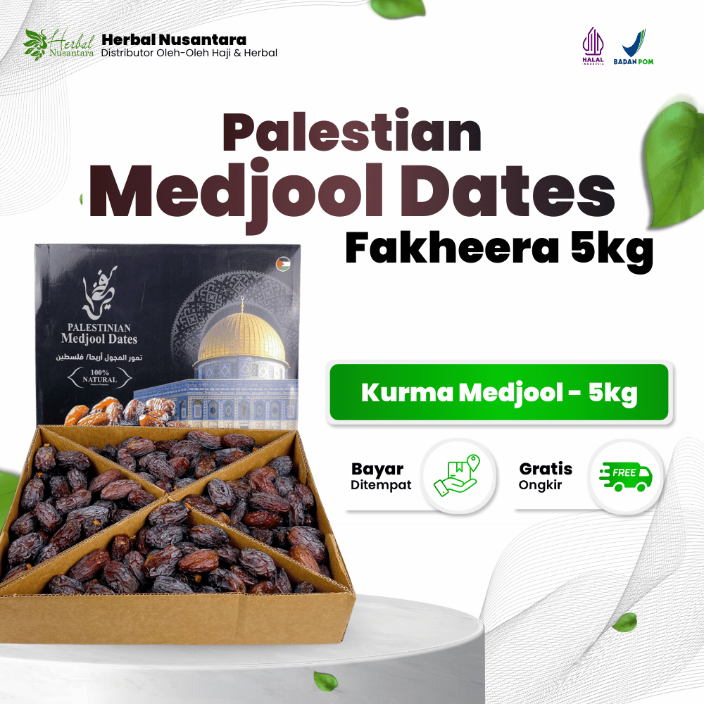 Kurma Medjool Palestina 5kg Fakheera -  Giant Jumbo Grosir Original Premium Empuk Lembut Nikmat