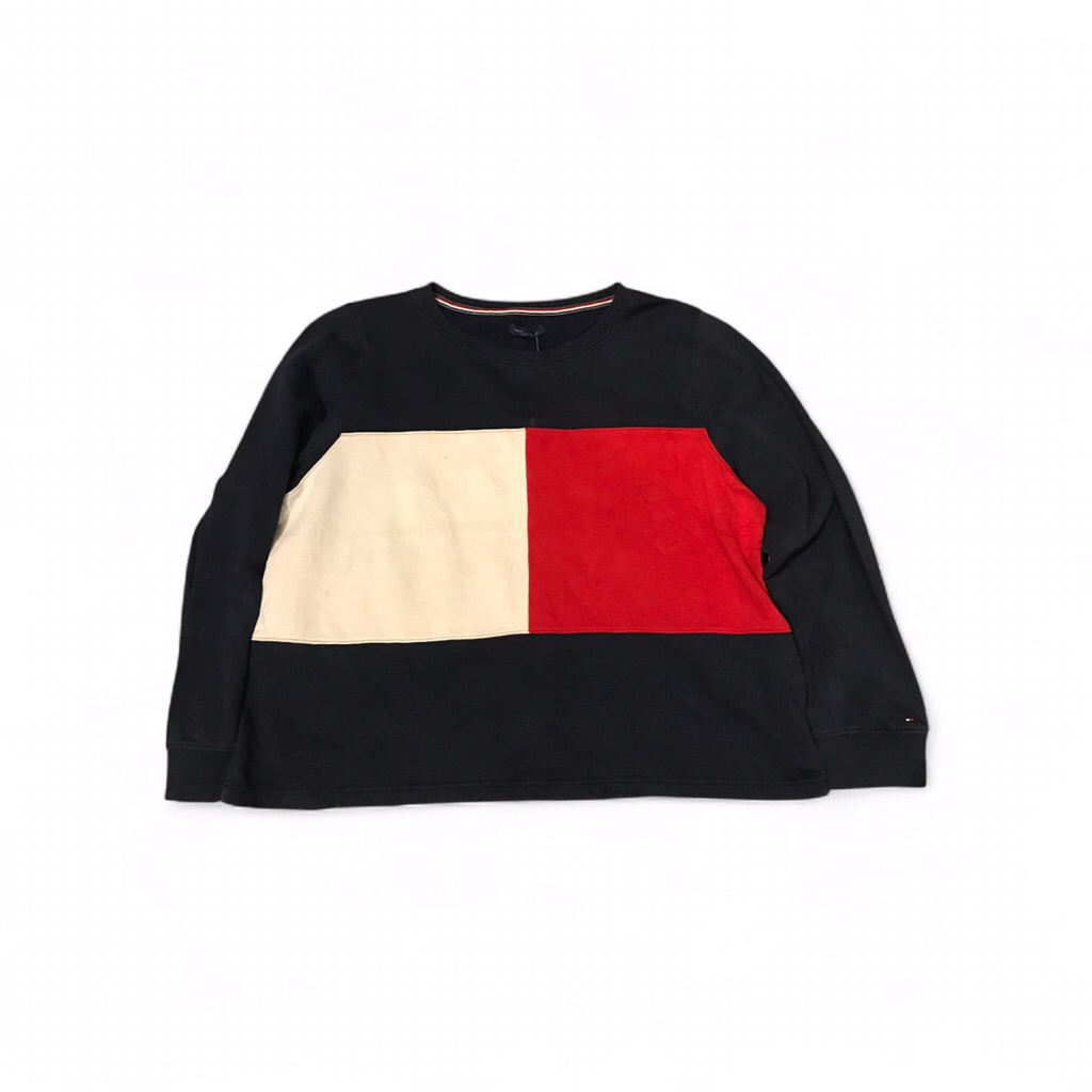Vintage Tommy Hilfiger Big Logo Navy blue Crewneck  Size Xxl  Pxl 63 x 63 cm