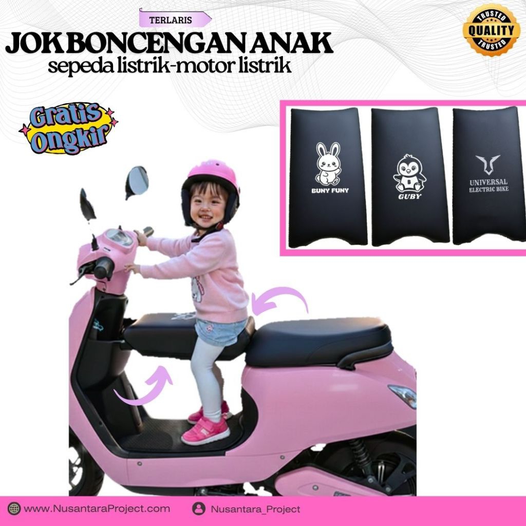JOK BONCENGAN ANAK SEPEDA LISTRIK/MOTOR LISTRIK