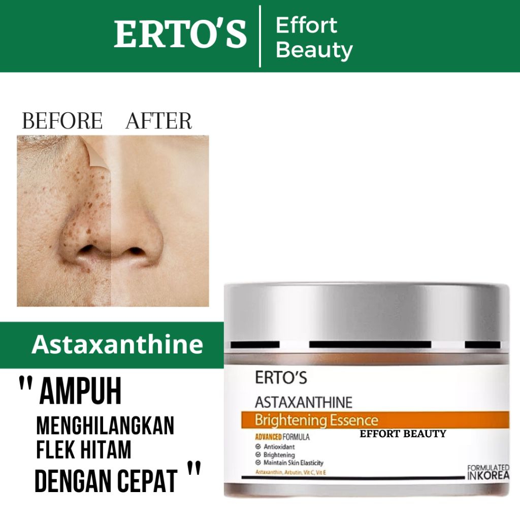 Ertos Astaxanthine Cream Antioksidan Krim Penghilang Menghilangkan Flek Hitam Pencerah Wajah BPOM