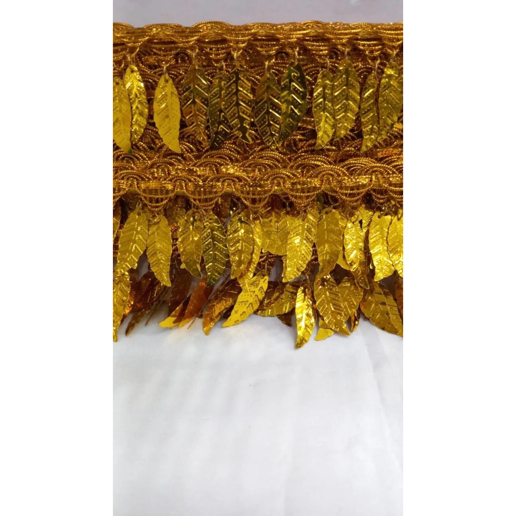 (METERAN) Renda 5108 mas/Renda daun emas