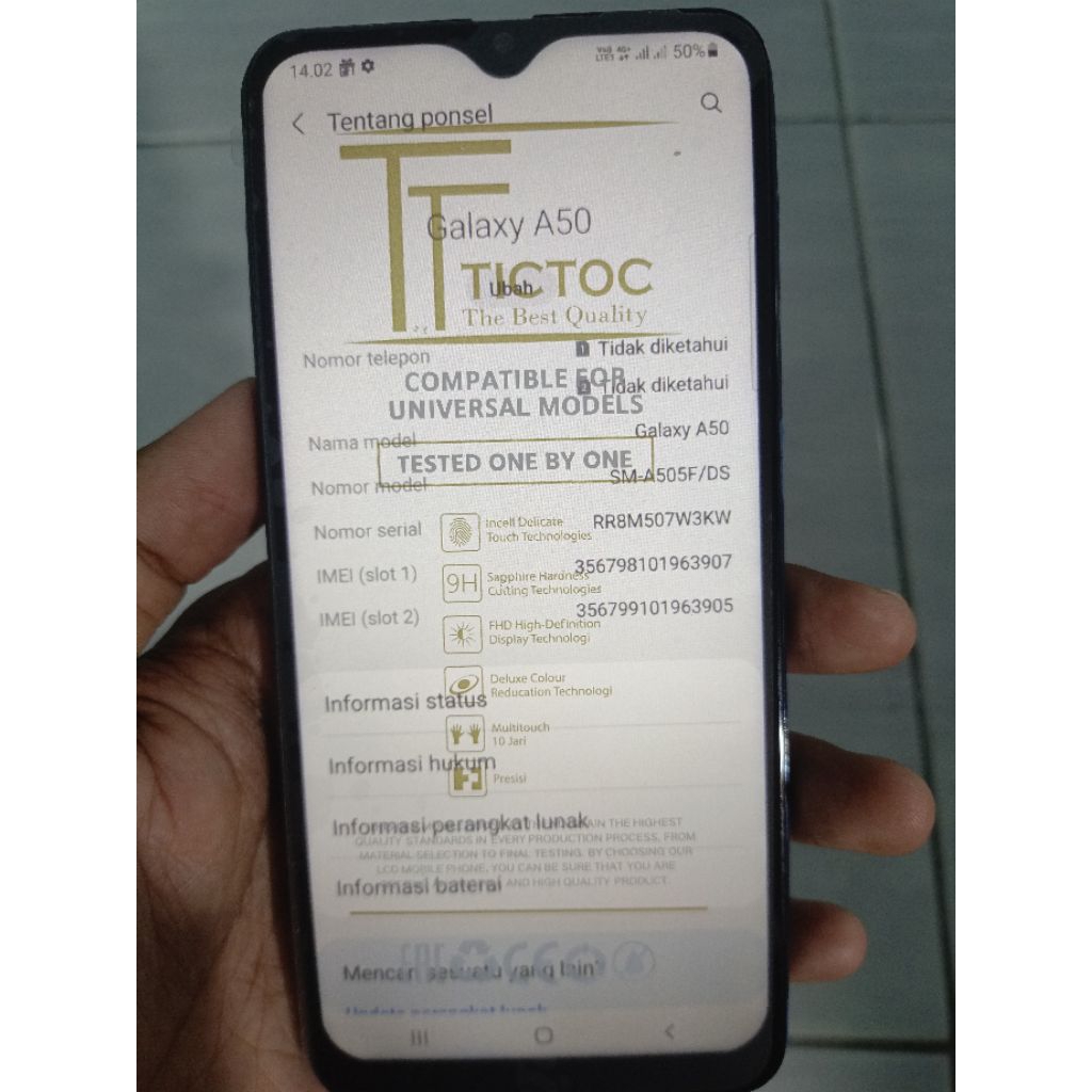 mesin samsung a50 4/64 normal