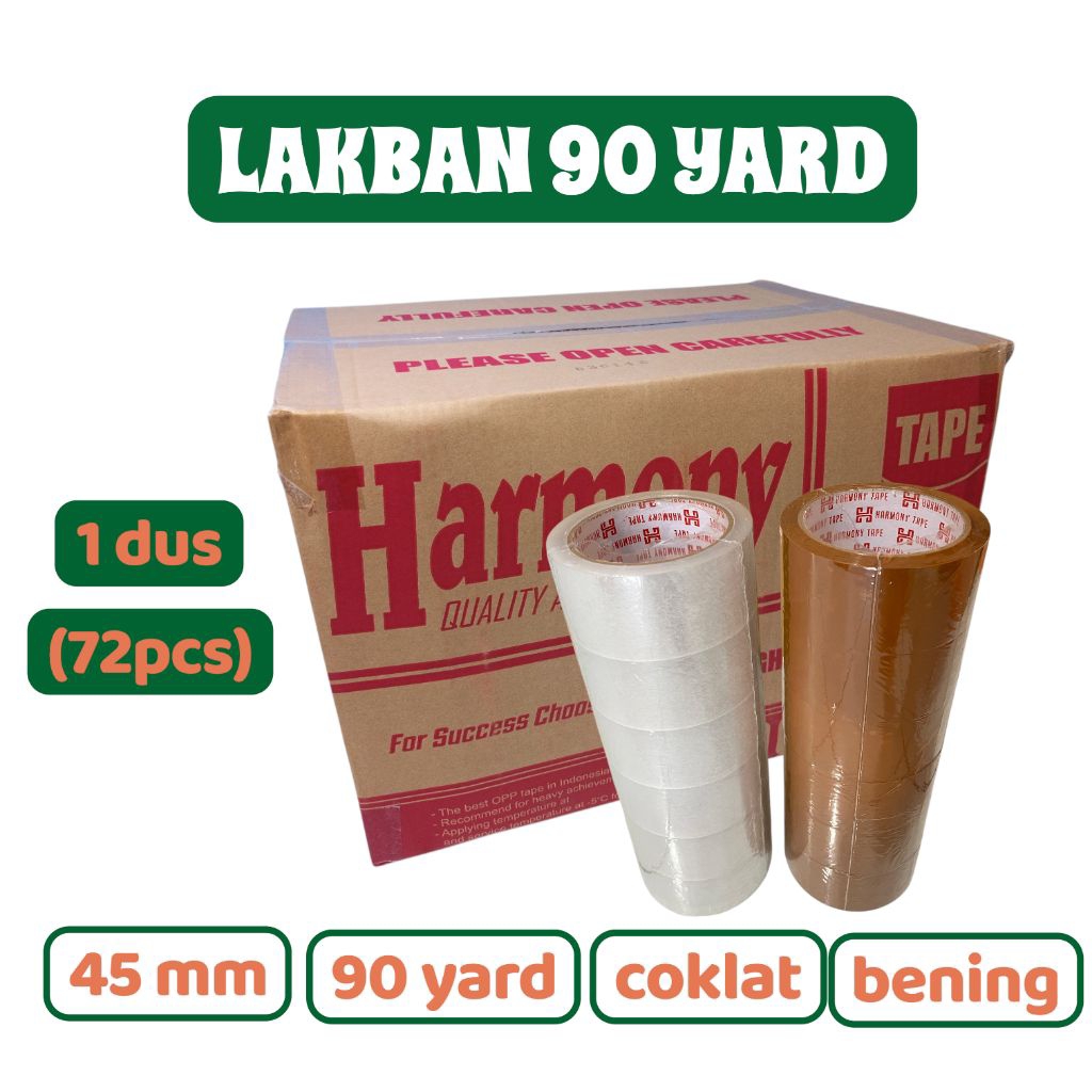 (1 DUS) LAKBAN 90 YARD 1DUS/ LAKBAN BENING/ LAKBAN COKLAT