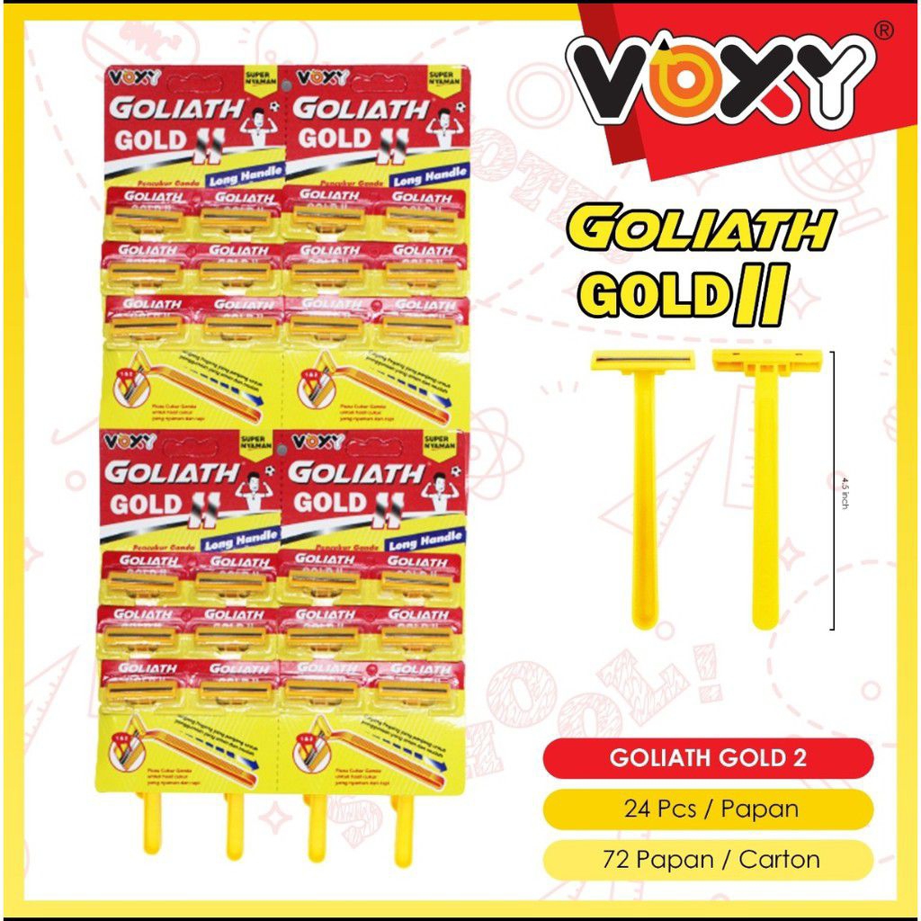 alat cukur goliath gold 2 1 renteng (24pcs)