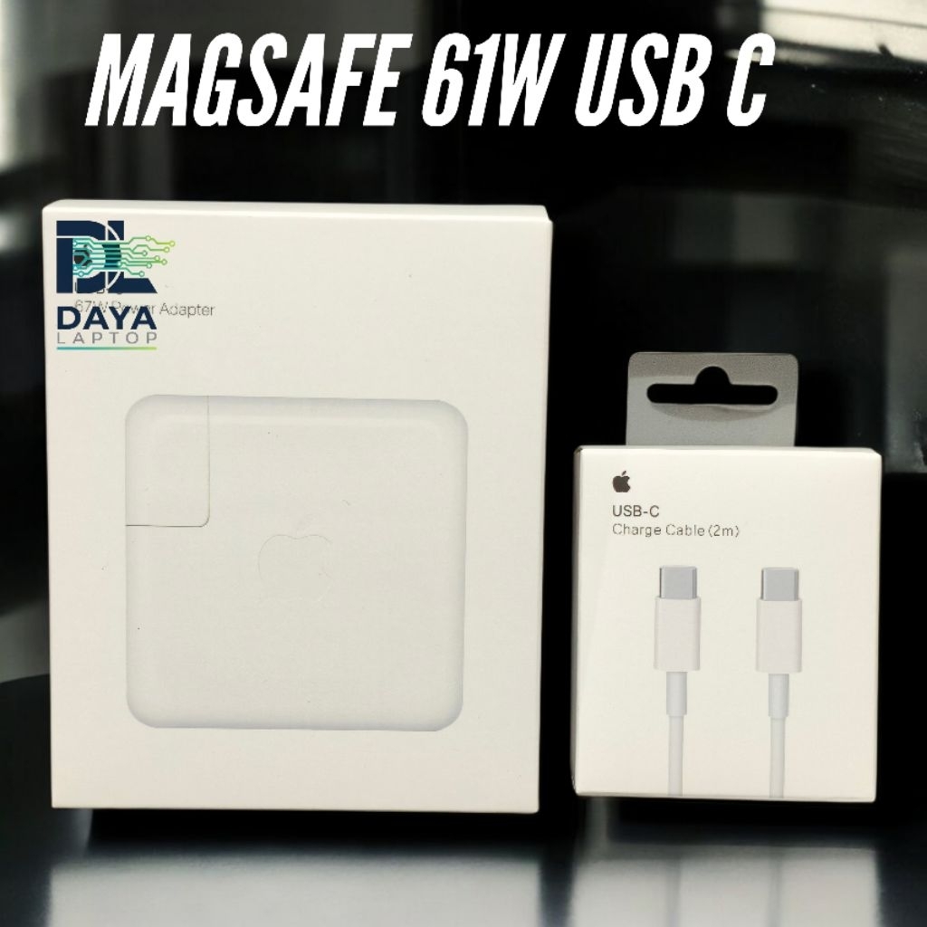 Adaptor/Charger Macbook Pro M1 M2 2020 2021 2022 2023 61W USB C Kualitas Original