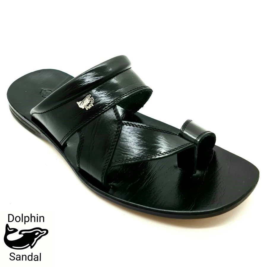 Dolphin Sandal Jepit Pria Kulit Asli "D-34" Classic Series / Sandal Dolphin Pria Original