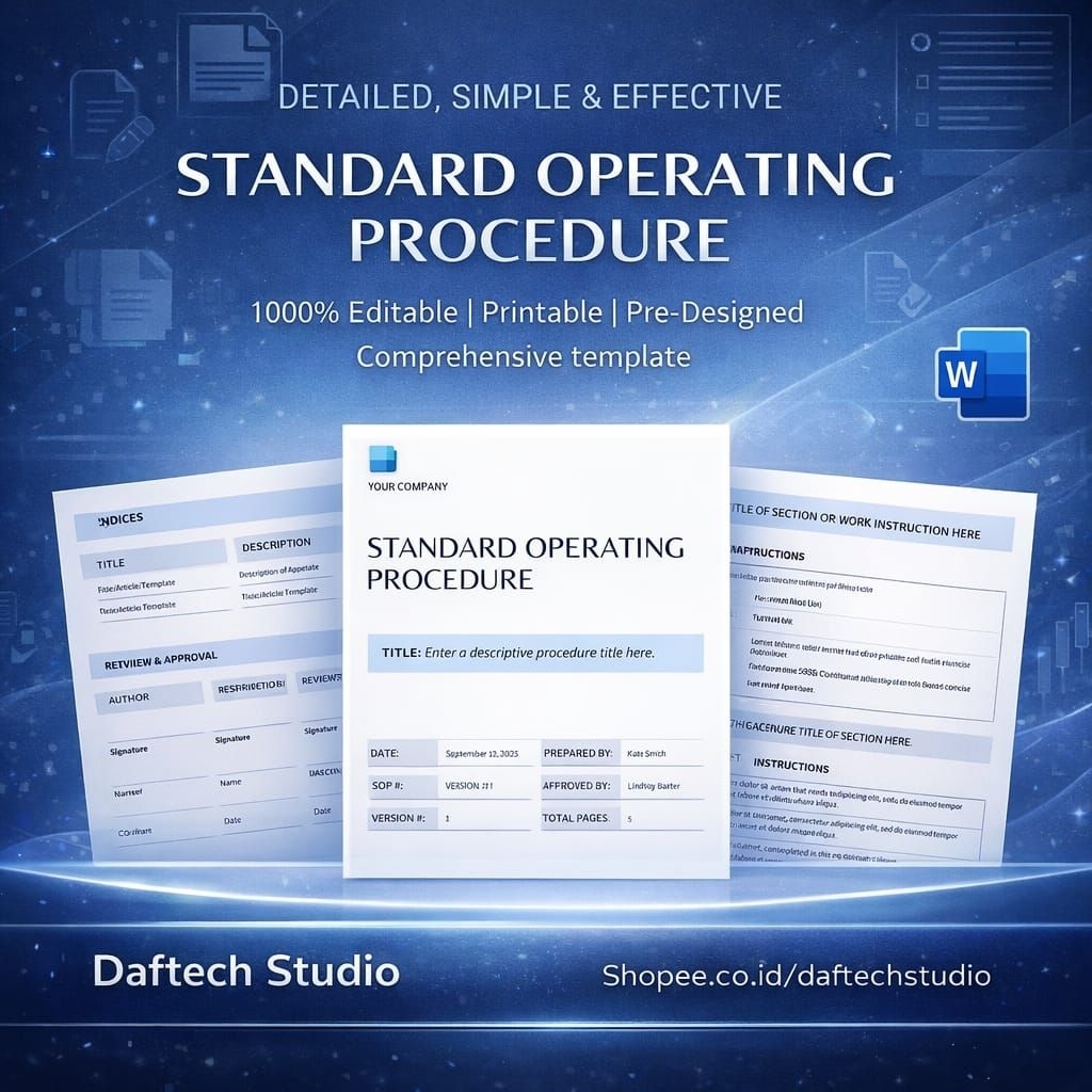 [BUNDLE] Paket All In One SOP Bisnis & Usaha - Kumpulan Standar Operasional Prosedur HRD Perusahaan 