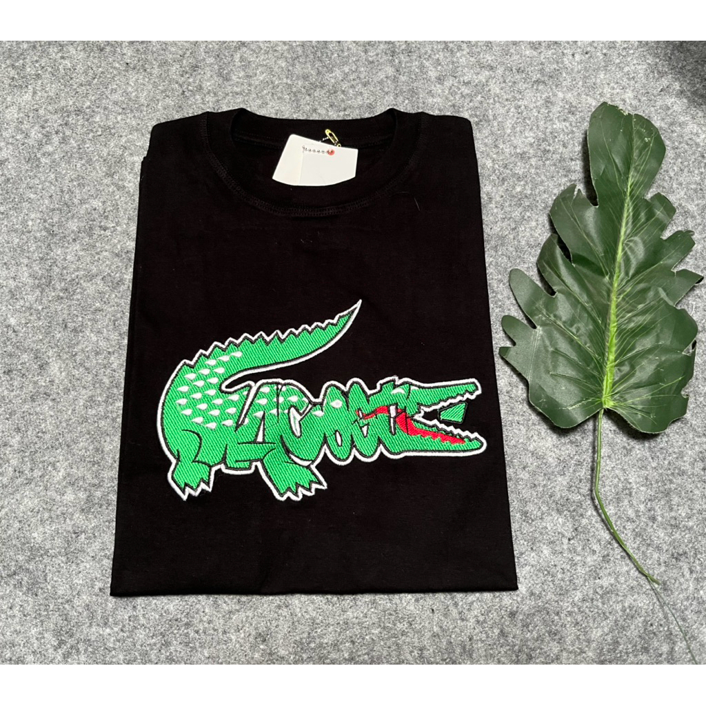 Kaos Crocodil Bordir Premium Tag Lengkap Katun 24s Tebal Lembut