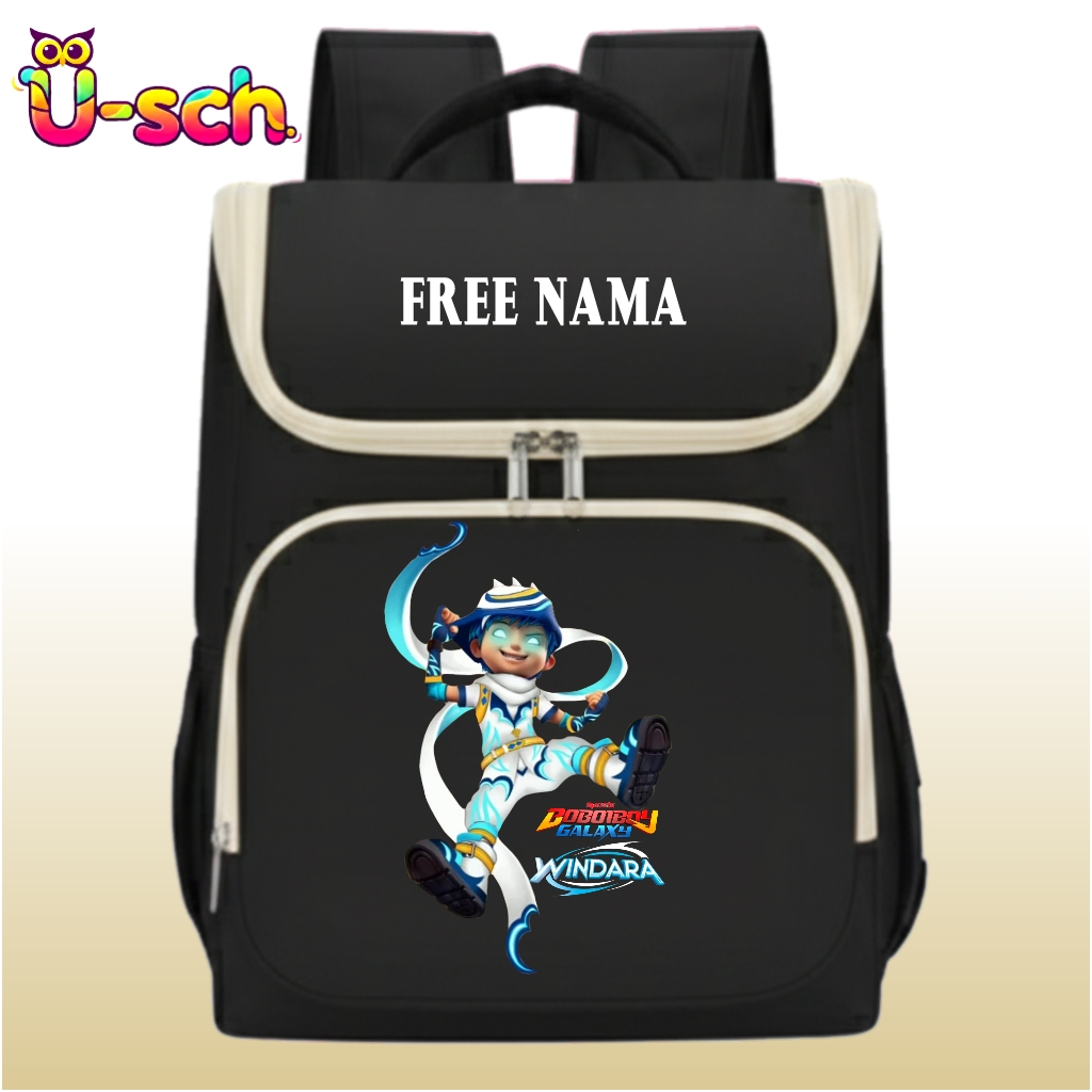 Tas Ransel Anak Boboiboy Beliung Custom Nama Tahan Air