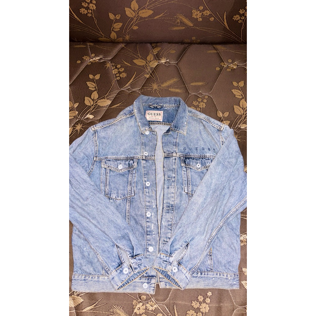 GUESS Distressed Denim Jacket