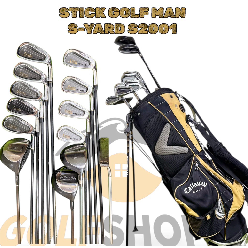 Stick Golf Man S-Yard Golf Shaft Graphite Flek Reguler Fullset Bag Golf Second Original