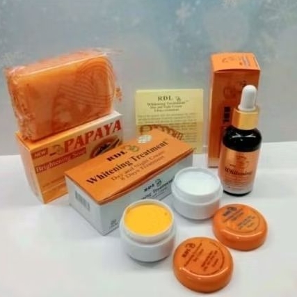 paket 4in1 rdl (cream siang malam+serum+sabun bdl papaya)
