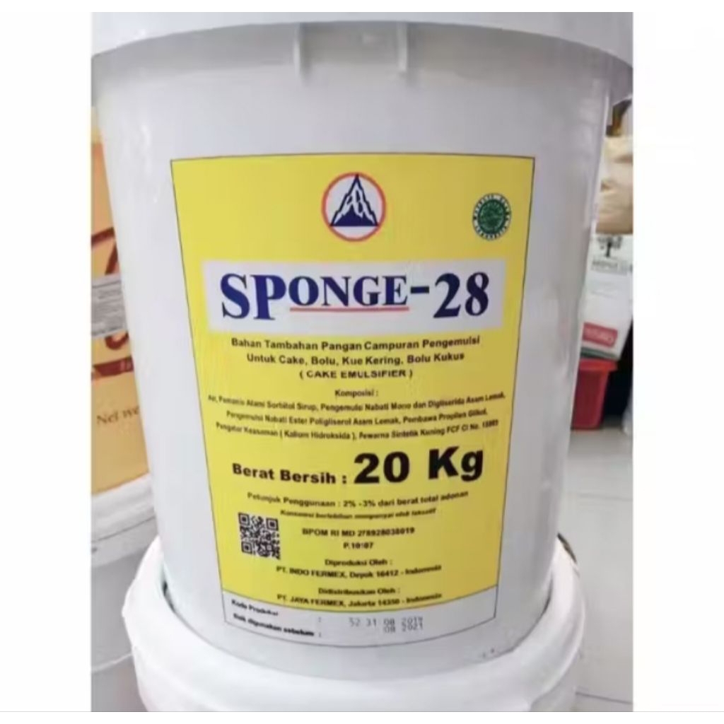 SPONGE 28 UK 20KG / CAKE EMULSIFIER / PENGEMBANGAN KUE / SP 28