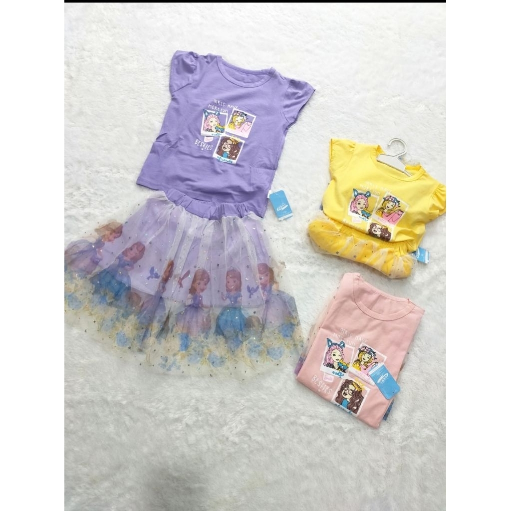 Setelan Rok Tutu import Anak 1-4 tahun