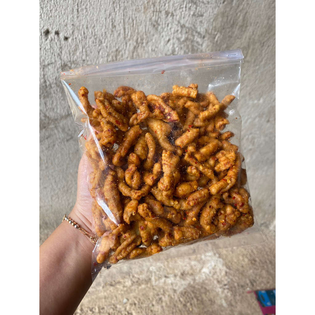 usus crispy pedas daun jeruk