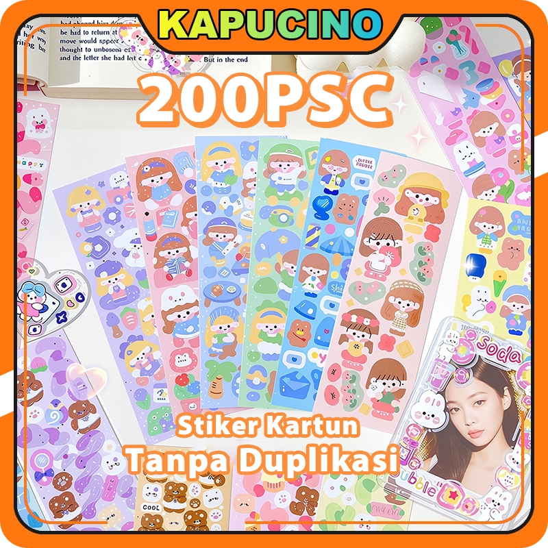 200/100/Pcs Sstickermomo Berbagai Kartun Shiny Stiker Lembar/Stiker Mainan Anak-Anak Diy/Colorful Ca